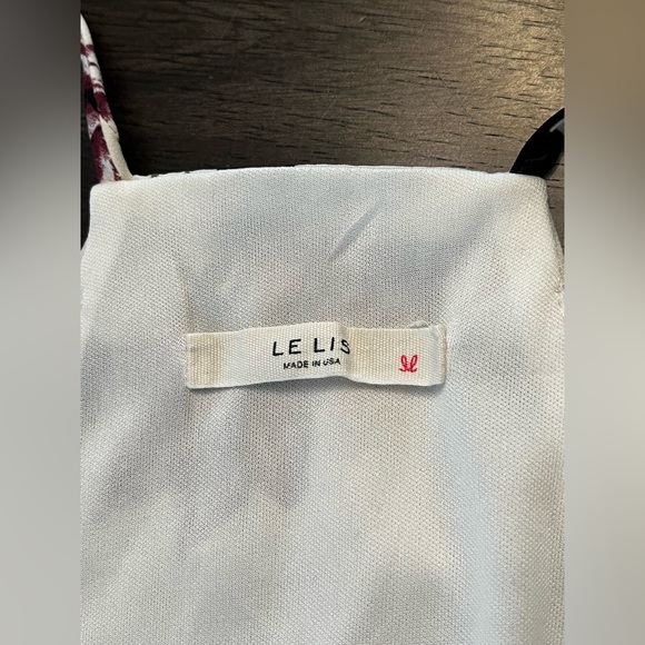 White/black/pink floral Le Lis Dress - Picture 2 of 4